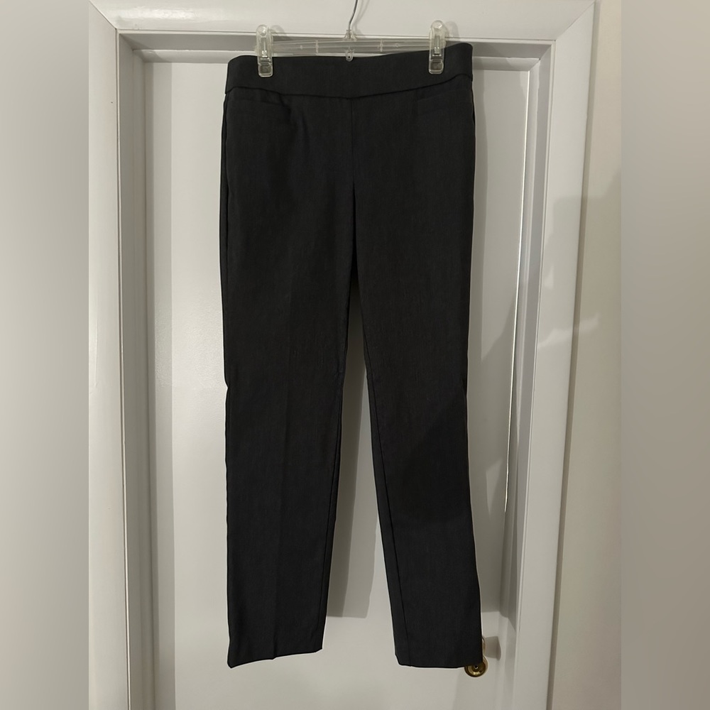 Grey straight leg work pants